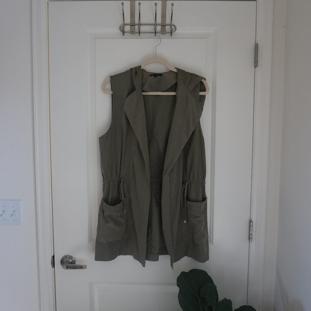 green suede vest